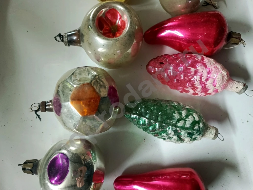 Елочные игрушки СССР Стеклянные. Редкие игрушки