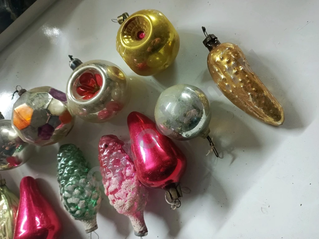 Елочные игрушки СССР Стеклянные. Редкие игрушки
