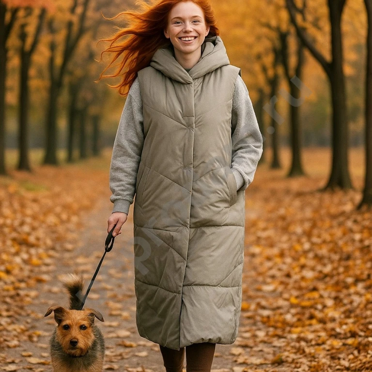 Жилет Reserved размер S 44 длинный стеганный женский тепленький с капюшоном и 2 кармана