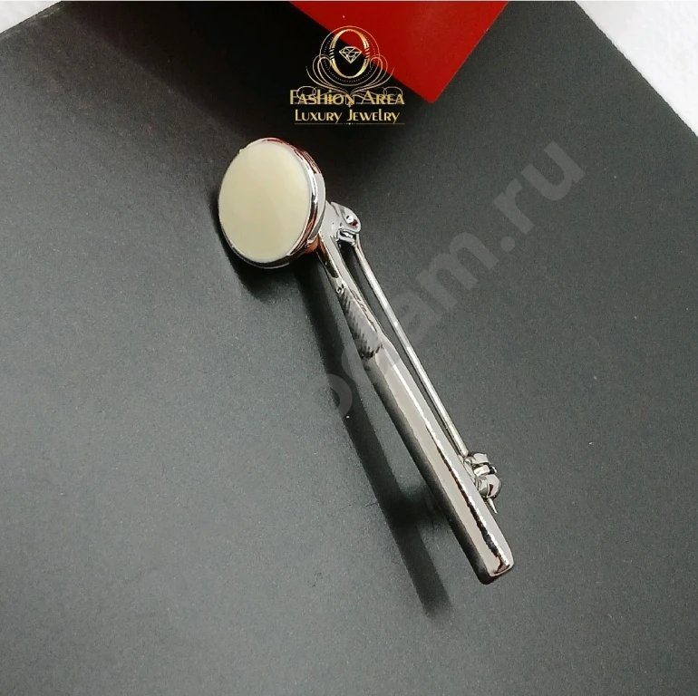 Брошь- значок Стоматологическое Зеркало Silver