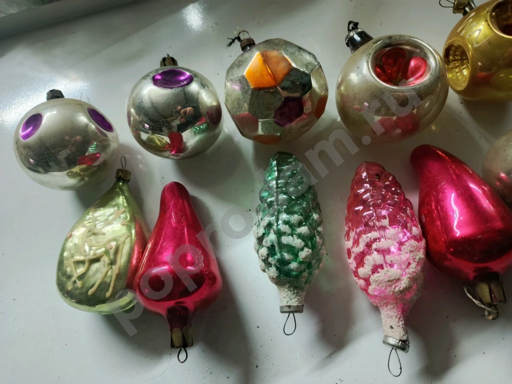 Елочные игрушки СССР Стеклянные. Редкие игрушки