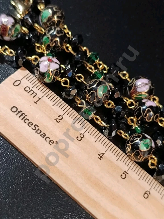 Бусы Цепочка. italia Independent. Клуазоне. Хрустальное Стекло.