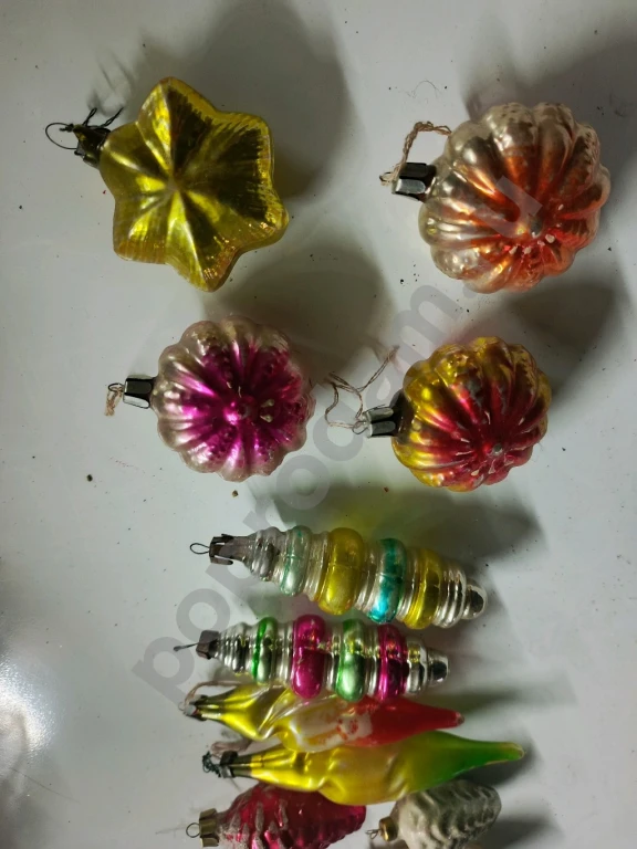 Елочные игрушки СССР Стеклянные. Редкие игрушки СССР Цена за всё. Доставка