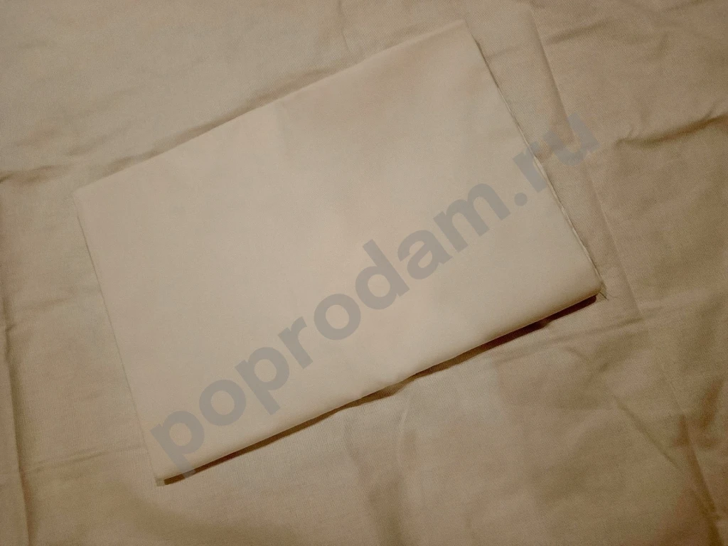 Простынь и пододеяльник 1,5 спальные 100% хлопок. Ярко белый цвет. Плотная ткань