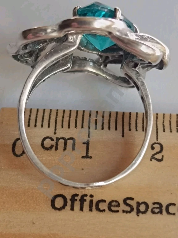 Крупное Кольцо. Серебро 925 пробы. Тризуб. Размер 18.