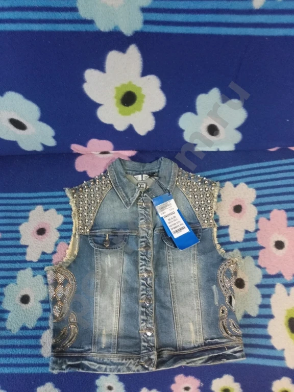 Джинсовая без рукавка