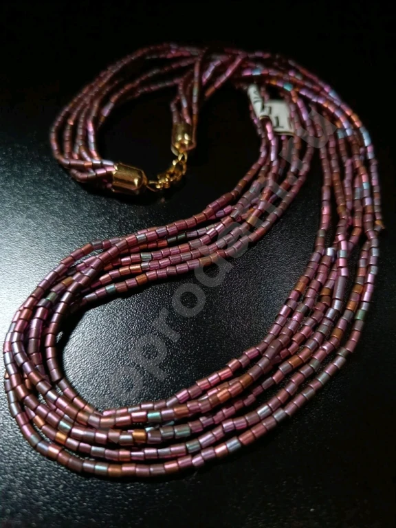 Длинные Бусы. Italia Independent. Матовое, Перламутровое Стекло.