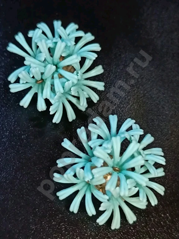 Крупные Клипсы. Винтаж 40-ые.