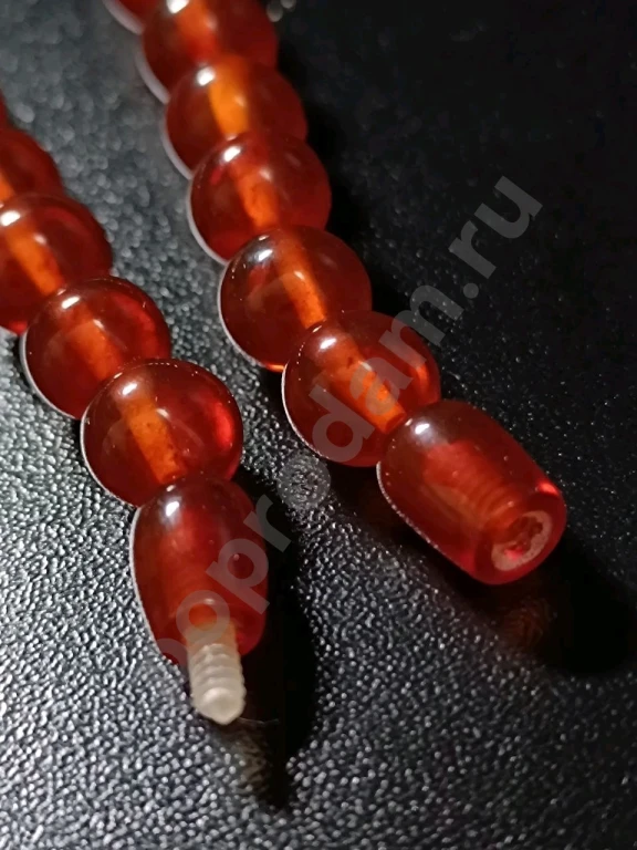 Длинные Крупные Бусы. Натуральный Янтарь. Винтаж.