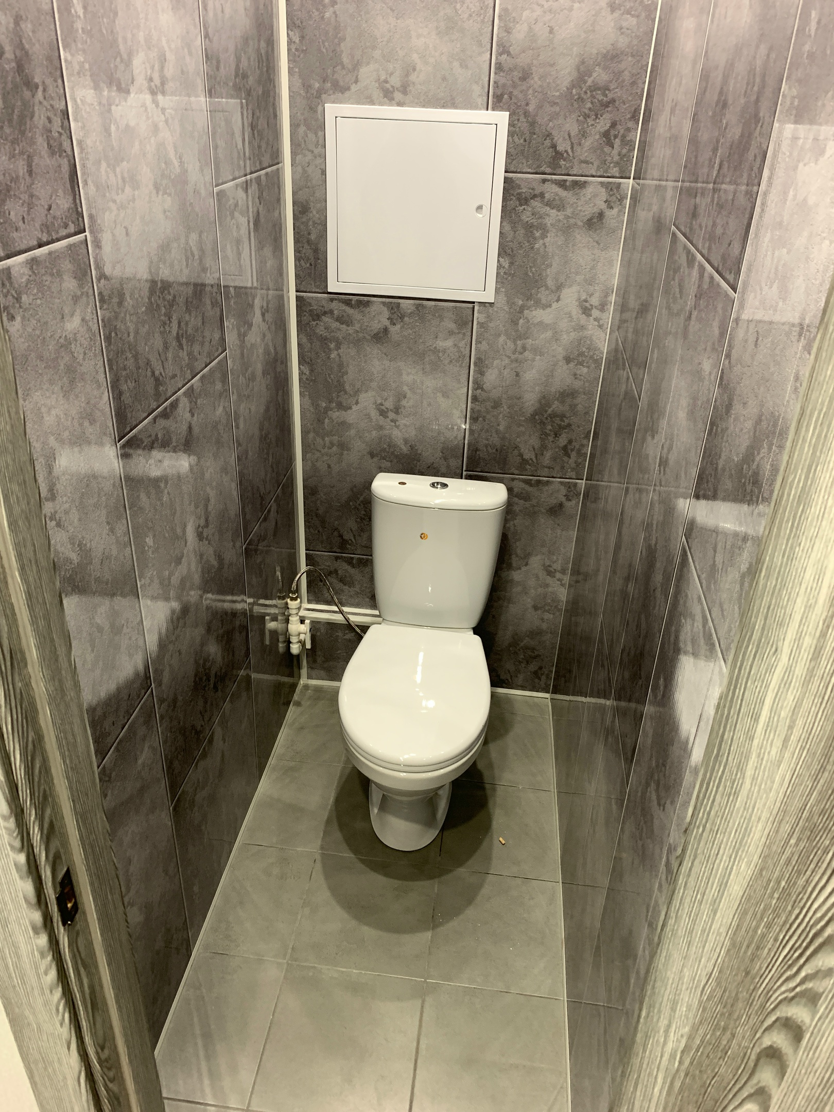 Ремонт ванных комнат, санузлов: туалет панелями (вместе с материалом)