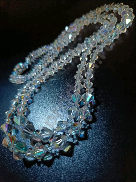 Крупные Длинные Бусы. Винтаж. Стекло АБ.