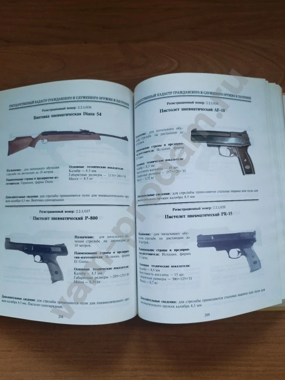 Государственный кадастр гражданского и служебного оружия и патронов к нему.