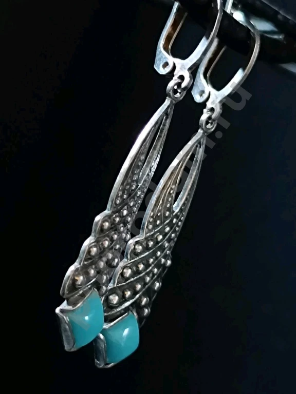 Серьги. Винтаж СССР. Маркировка. Мельхиор.