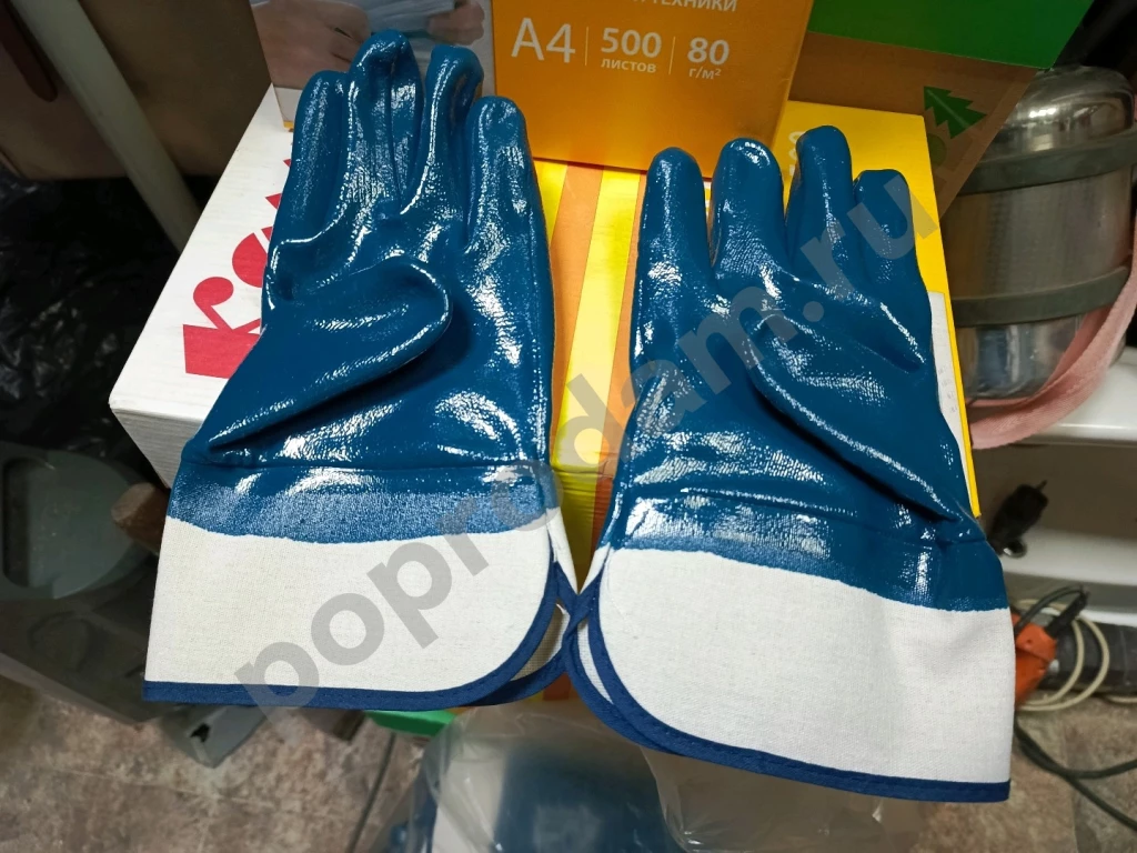 Перчатки обливные. СИЗ Нитриловые Коробка 120 пар. Доставка