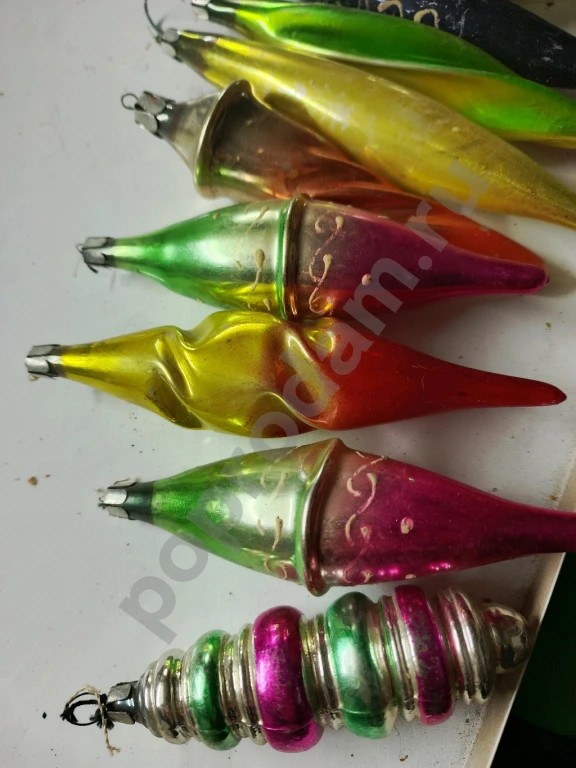 Елочные игрушки СССР Стеклянные. Редкие игрушки СССР сосульки. Доставка