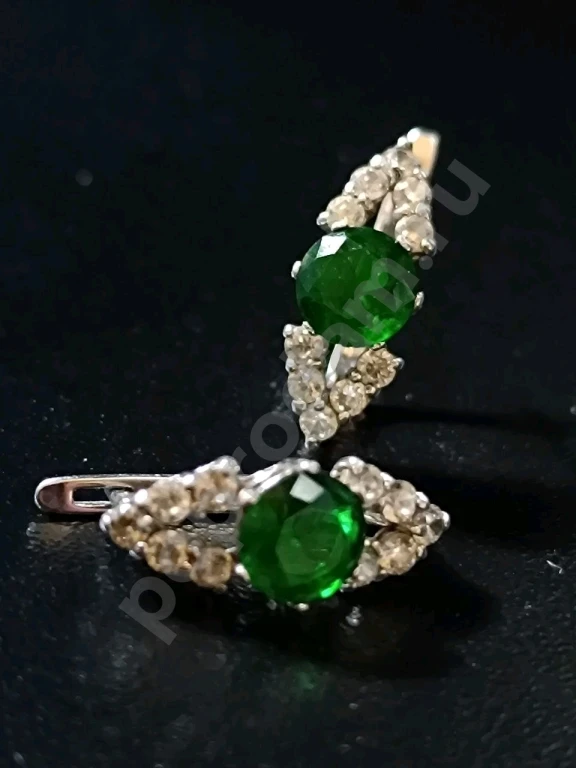 Серьги. Серебро 925 пробы. Тризуб. Харьков.