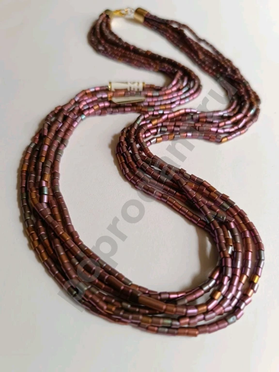 Длинные Бусы. Italia Independent. Матовое, Перламутровое Стекло.