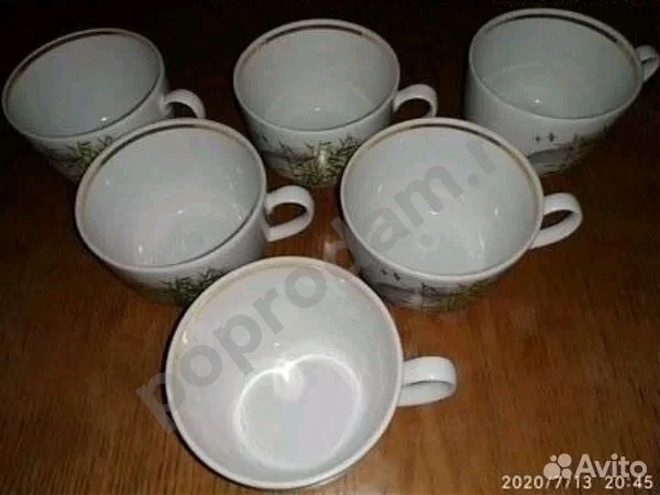 Чашки 250 мл Камыш 6 шт Вербилки СССР