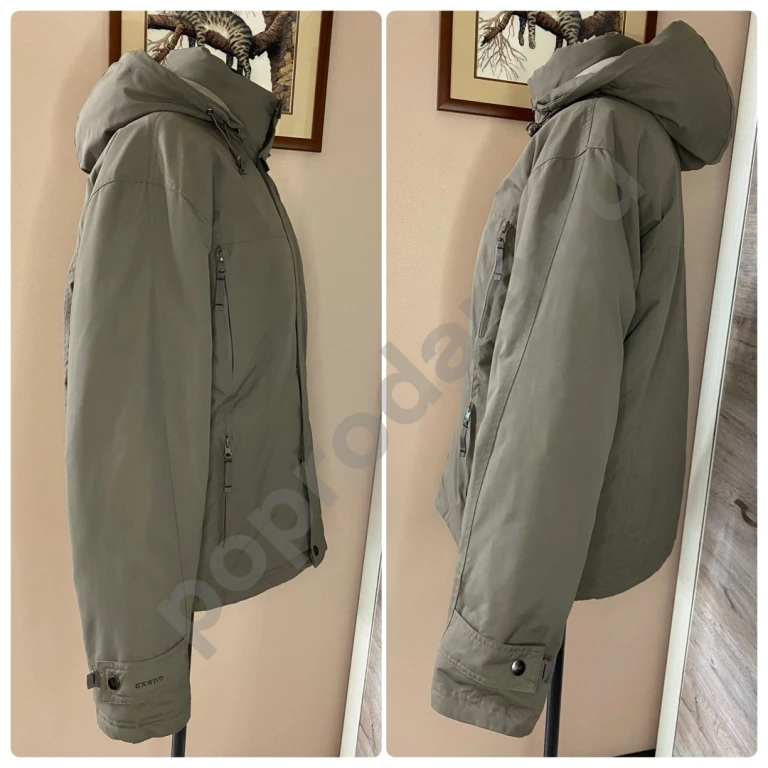 Зимняя мужская куртка пуховик пух перо M 46-48 хаки