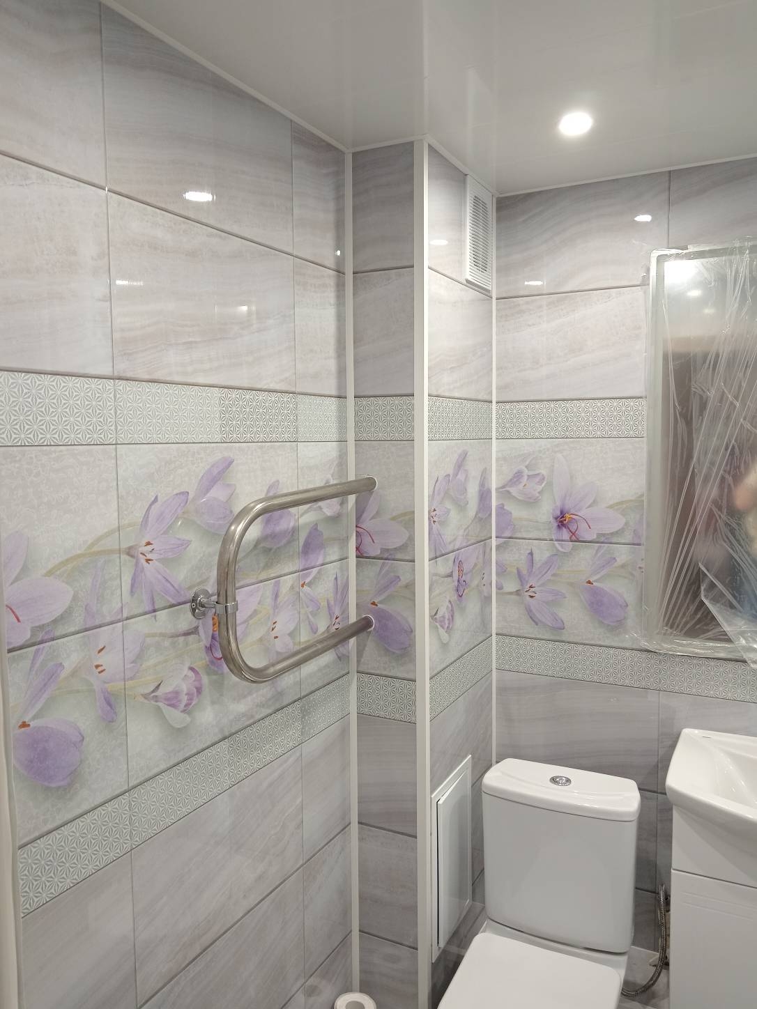 Ремонт ванных комнат, санузлов: Санузел панелями (вместе с материалом)