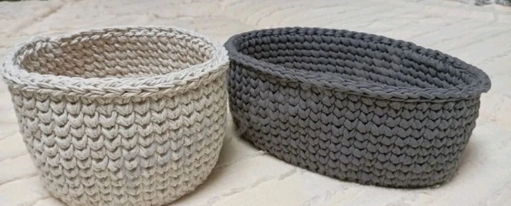 Вязаные сумки женские, корзинки