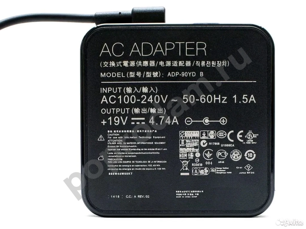 Блок питания для ноутбука Asus ADP-90YD B оригинал