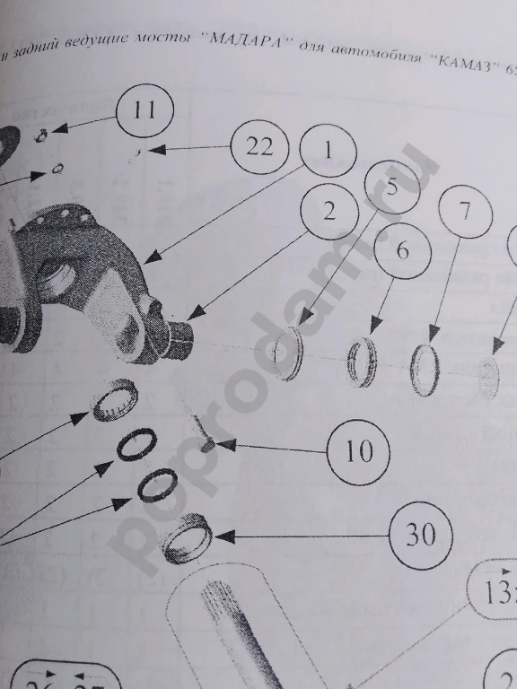 6520-6522 КАМАЗ евро 2-3 каталог запчастей для ремонта автомобиля замена самосвал