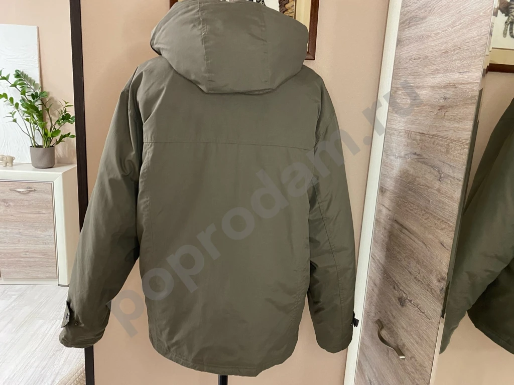 Зимняя мужская куртка пуховик пух перо M 46-48 хаки