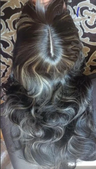 Парик черный с челкой новый