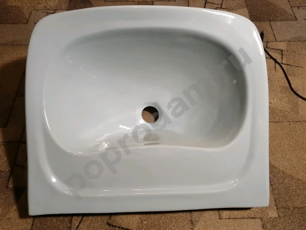 Керамическая раковина, голубая