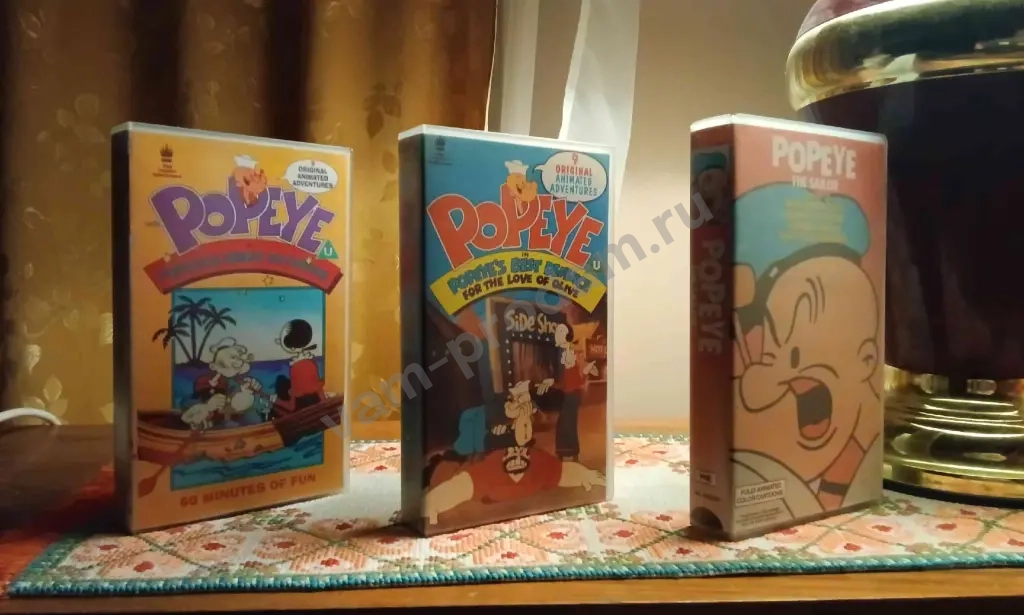 Видеокассеты Моряк Попай vintage.