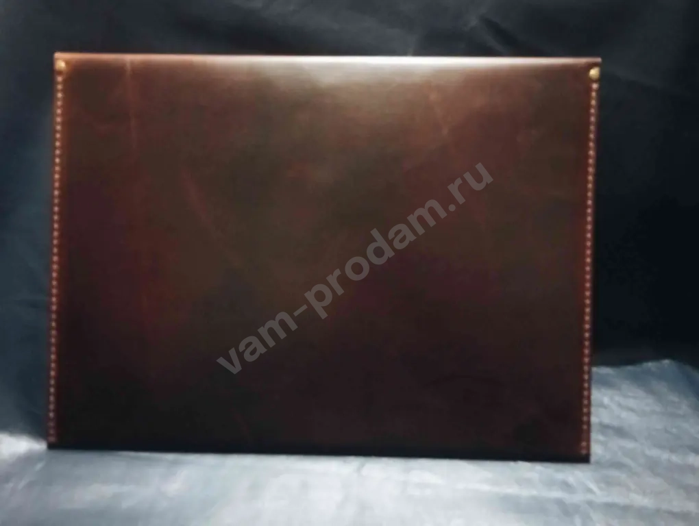 Кожаная папка для документов, ноутбука, формата А4, натуральная кожа Крези Хорс, с подкладкой из замши, ручной работы