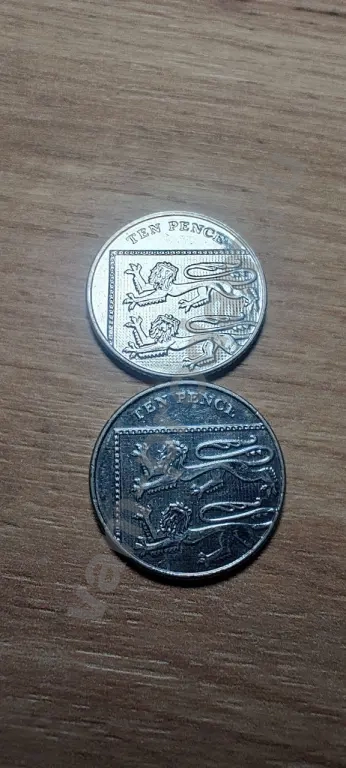 Монета 10 пенсов Великобритании