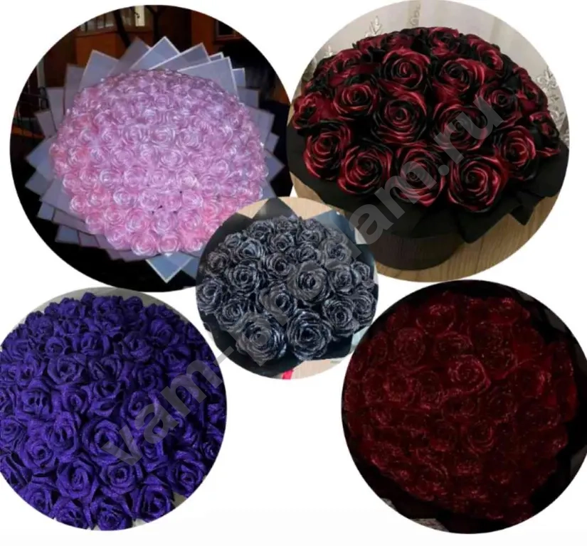 розы из атласной ленты