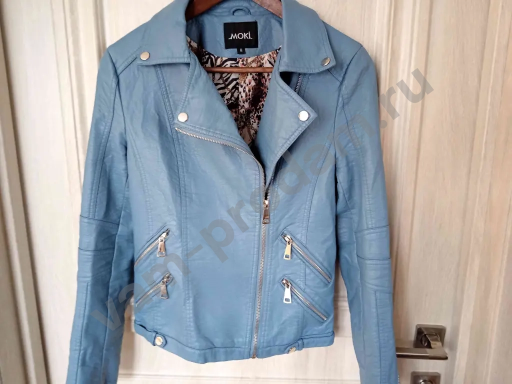 Кожаная куртка женская размер М