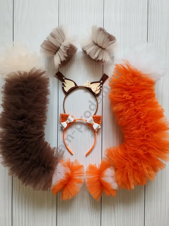 Аксессуары к костюму белочки, костюм лисички