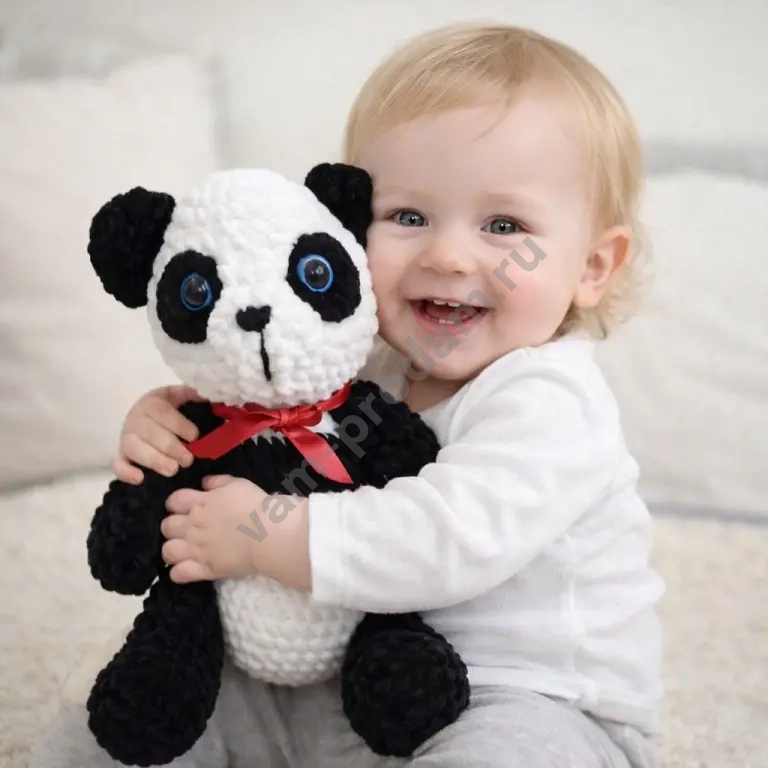 Вязаная игрушка Панда