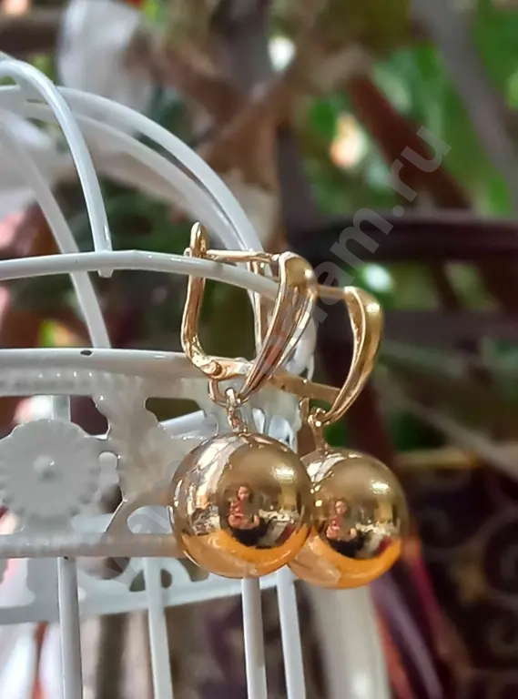 Серьги шарики новые xuping