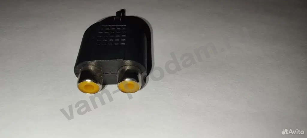 Переходник 2 RCA гнезда на RCA штекер