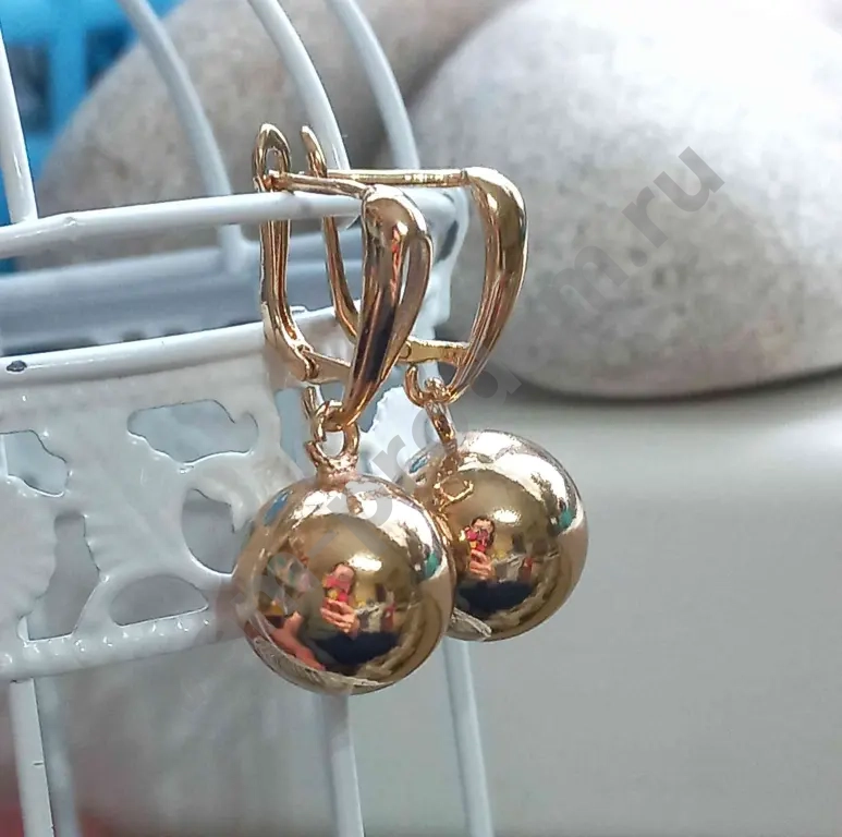 Серьги шарики новые xuping