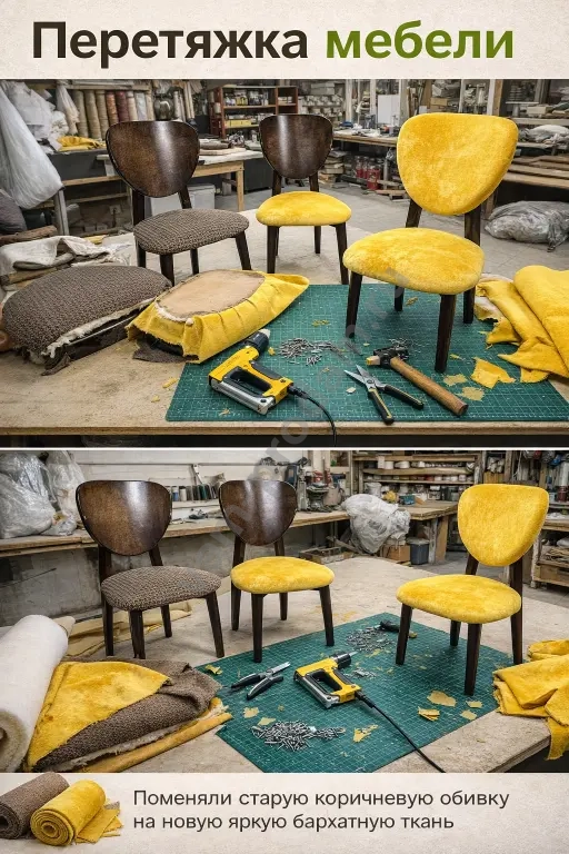 Перетяжка мягкой мебели