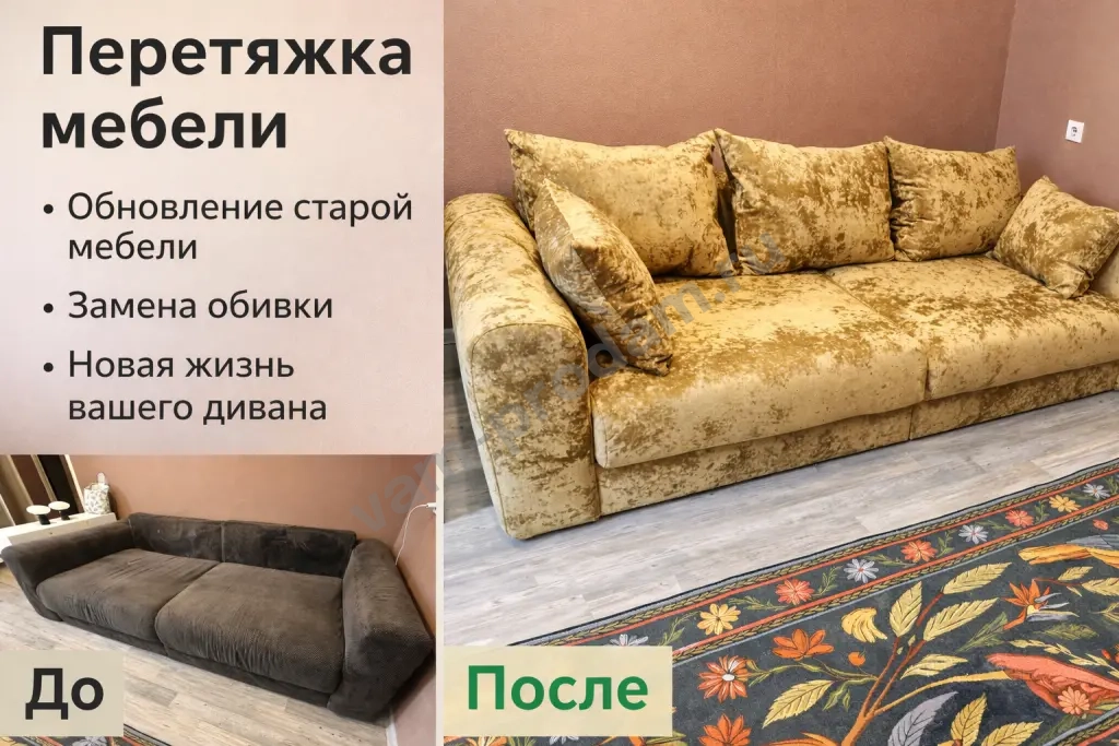 Перетяжка мягкой мебели