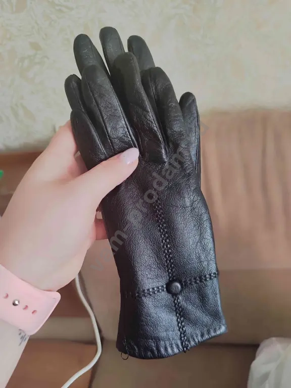 Перчатки женские кожаные
