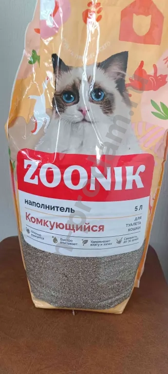 Зооник наполнитель комкующийся.