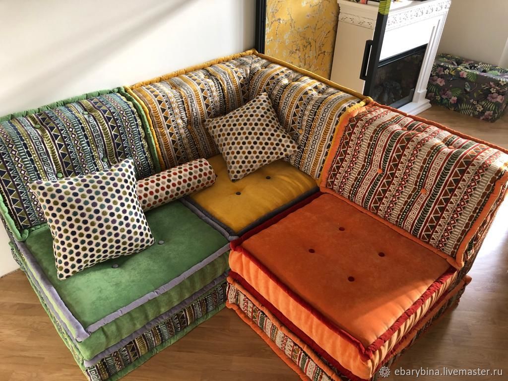 Диван Маджонг в ткани Онтарио