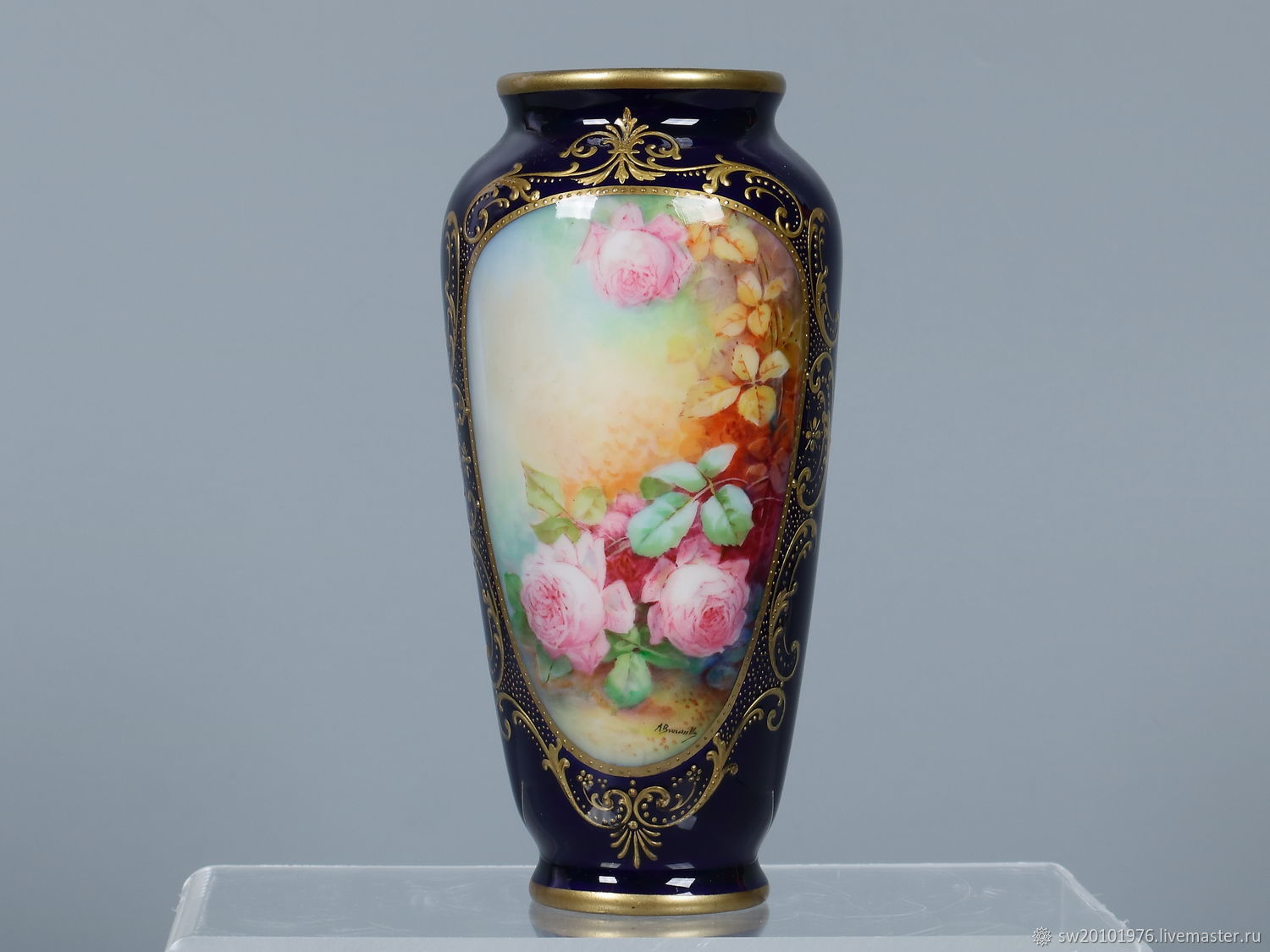 Редкая! Старинная вазочка. Limoges France