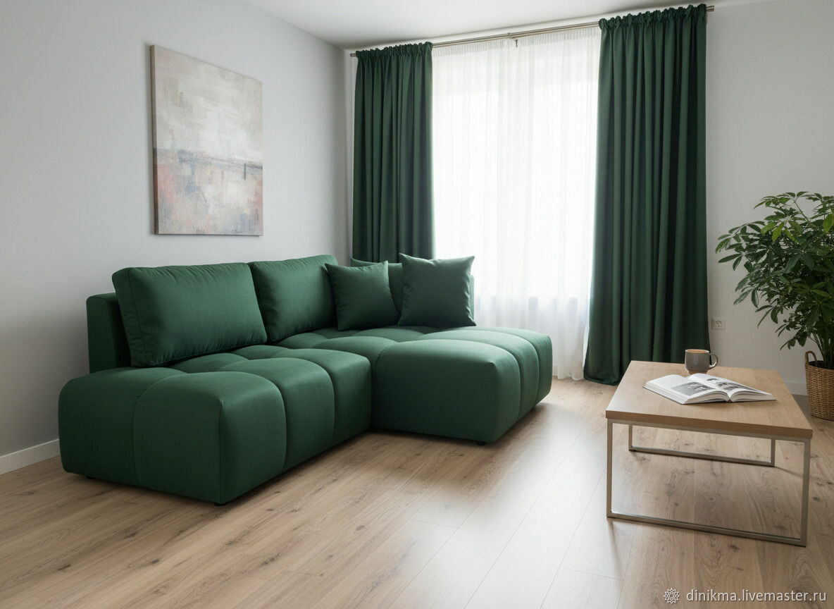 Дизайнерский диван Ронзин с оттоманкой