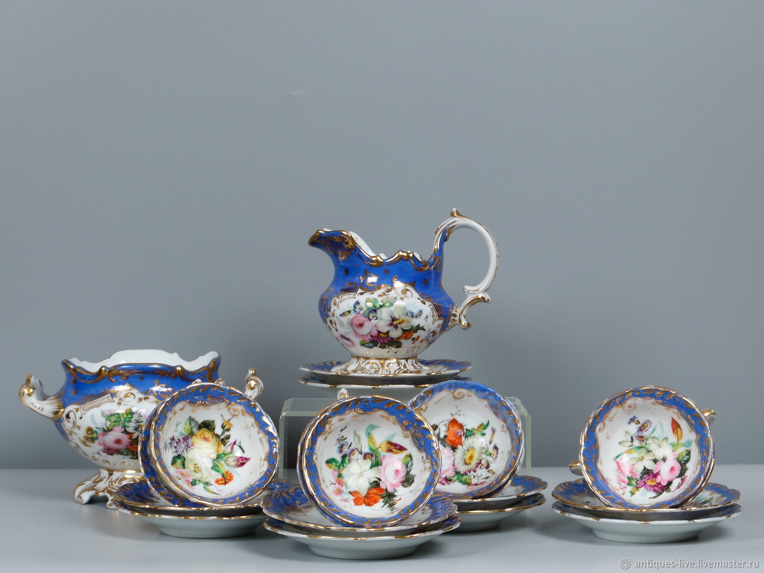 Антикварный кофейный сервиз. Франция.ХIХ век