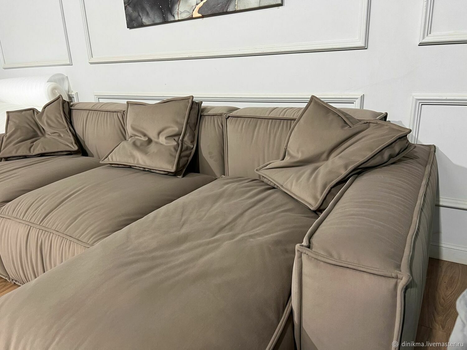 Дизайнерский диван Фолл с оттоманкой