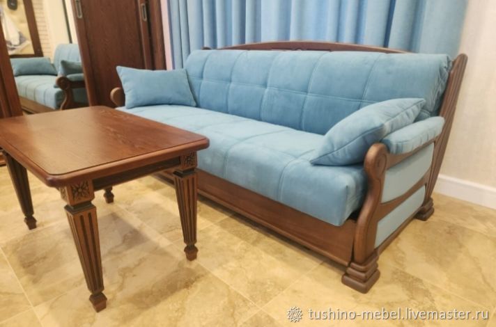 Диван из массива бука Аккордеон